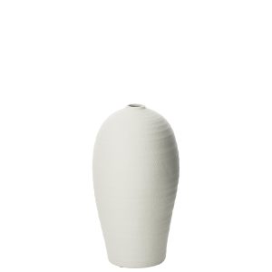 J-Line vaas Creta – keramiek – wit – small – 36.5 cm hoog