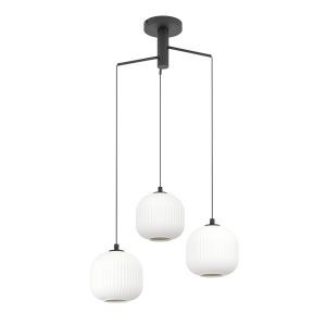 EGLO hanglamp Mantunalle – e27 – ø 62 cm – zwart/wit