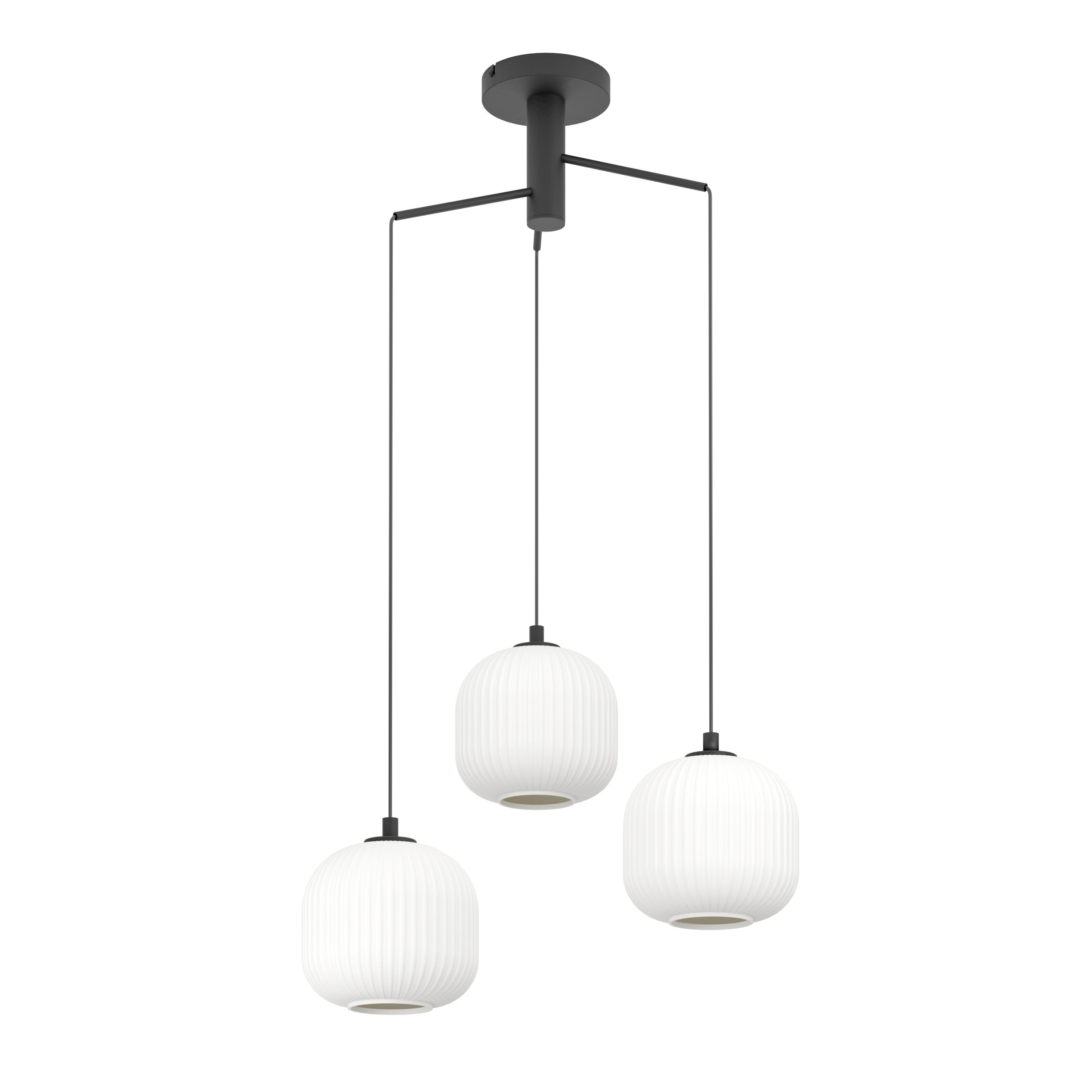 EGLO hanglamp Mantunalle - e27 - ø 62 cm - zwart/wit