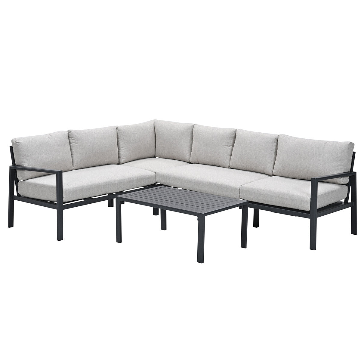 Garden Impressions loungeset Denver 4-delig links – donker grijs