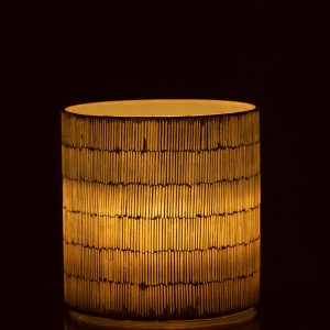 J-Line windlicht Mozaiek – glas – grijs – large J-Line windlicht Mozaiek – glas – grijs – large
