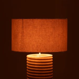 J-Line lamp Schroefdraad Wijd – hout – naturel/grijs