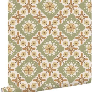 ESTAhome behang vintage bloemen groen en terracotta – 50 x 900 cm – 13 ESTAhome behang vintage bloemen groen en terracotta – 50 x 900 cm – 13