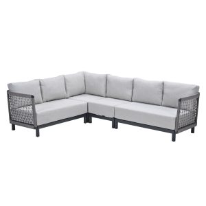 Garden Impressions Loungeset Oliver 4-delig – donker grijs Garden Impressions Loungeset Oliver 4-delig – donker grijs