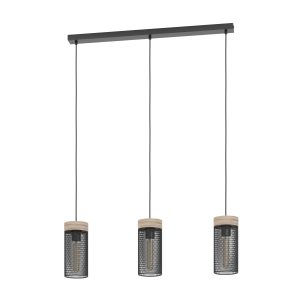 EGLO hanglamp Kilnsdale – e27 – 81 cm – zwart/bruin EGLO hanglamp Kilnsdale – e27 – 81 cm – zwart/bruin