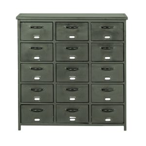 Giga Meubel Ladekast – Groen Metaal – 88x37x88cm