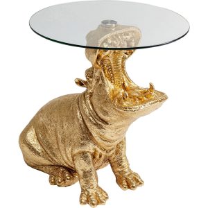 Kare Design Bijzettafel nijlpaard goud