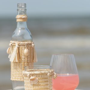 J-Line decoratie fles Met Schelpen – glas – naturel – 2 stuks J-Line decoratie fles Met Schelpen – glas – naturel – 2 stuks