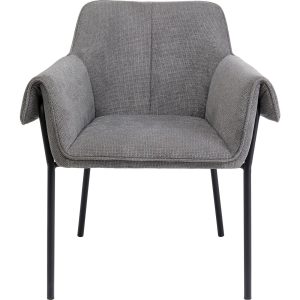 Kare Design Stoel met armleuning Bess grijs Kare Design Stoel met armleuning Bess grijs