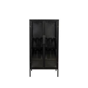 Housecraft Living Rob Wijnkast/ Drankkast/ Barkast Hoog Hout Metaal Zw