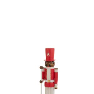 J-Line figuur Notenkraker – hout – rood – medium