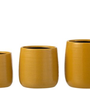 J-Line bloempot Effen – keramiek – oker – large – Ø 16.5 cm J-Line bloempot Effen – keramiek – oker – large – Ø 16.5 cm