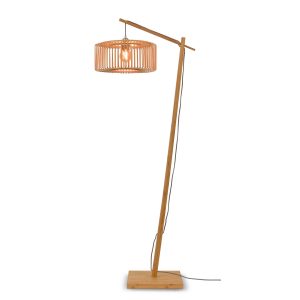 GOOD&MOJO vloerlamp Bromo – bruin – Ø40cm