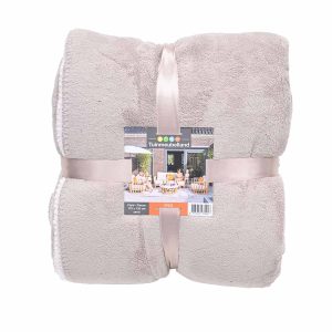 Tuinmeubelland Fleece deken zand – 170×130 cm