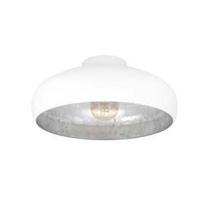 EGLO plafondlamp Mogano – e27 – ø 40 cm – wit/zilver EGLO plafondlamp Mogano – e27 – ø 40 cm – wit/zilver