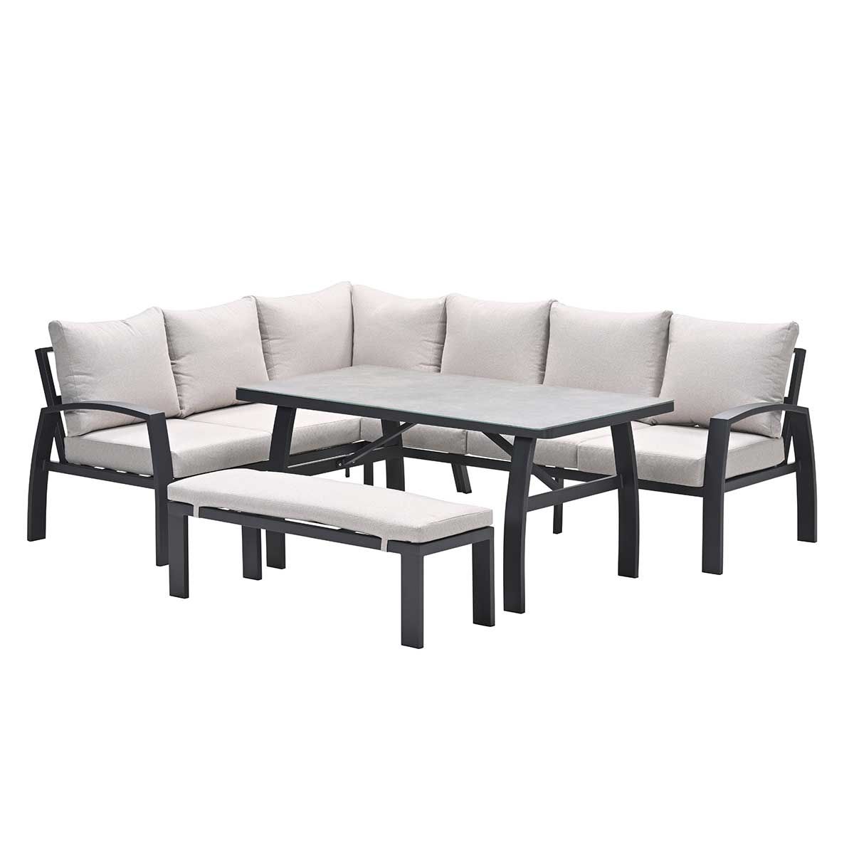 Garden Impressions lounge dining set Cameron desert sand - 4-delig - l