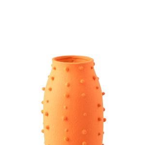 J-Line vaas Ruby Stippen – steengoed – oranje – small