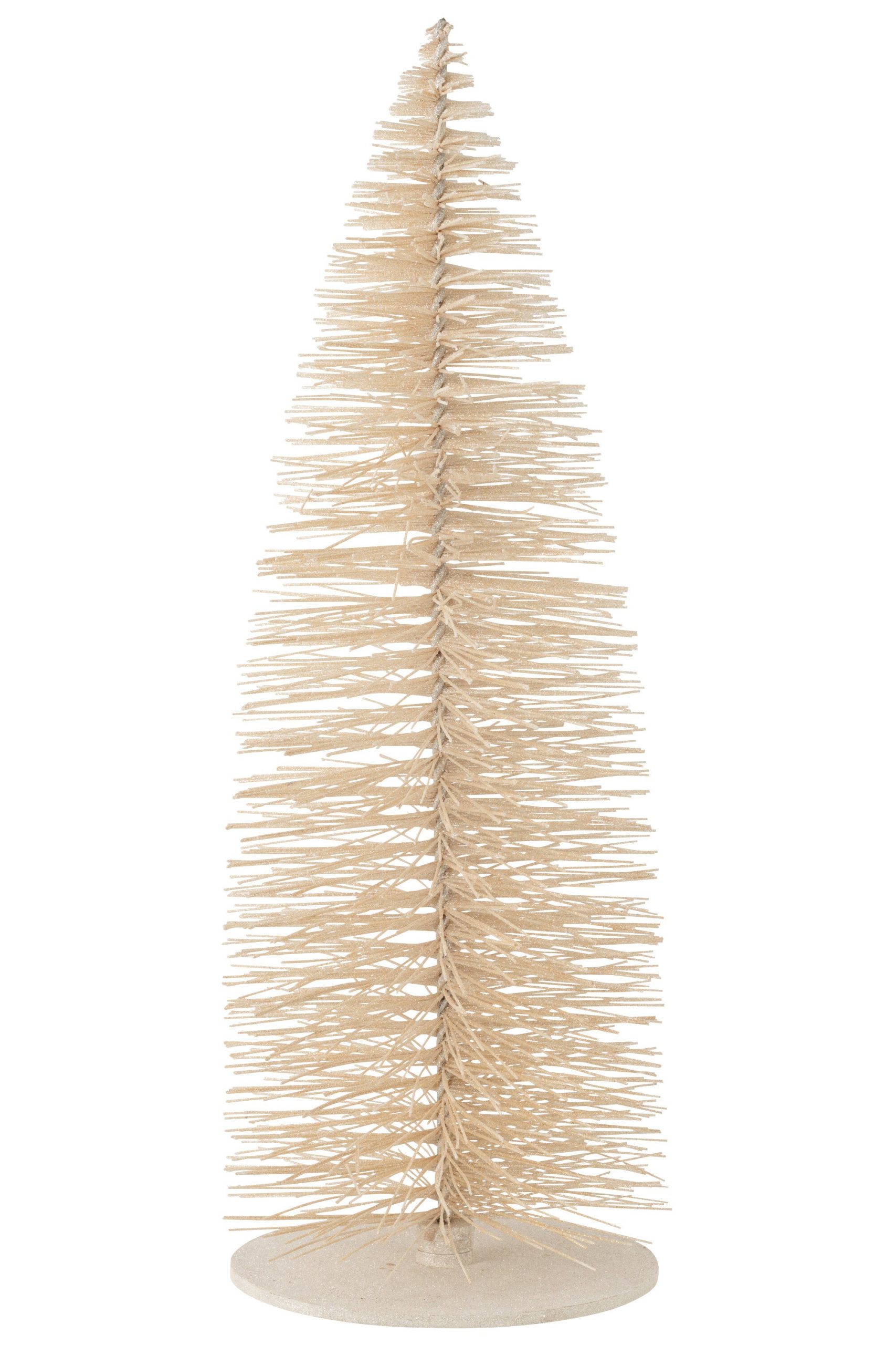 J-Line decoratie Kerstboom Glitter - hout - wit - extra large