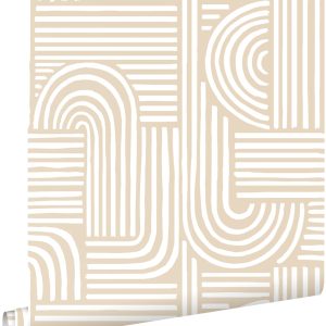 ESTAhome behang grafisch 3D motief zand beige – 53 cm x 10.05 m – 1399 ESTAhome behang grafisch 3D motief zand beige – 53 cm x 10.05 m – 1399