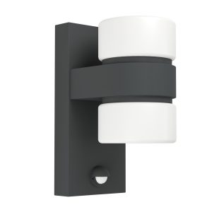 EGLO wandlamp buiten Atollari – led – sensor – 23 cm – antraciet/wit