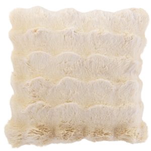 J-Line kussen Wave – polyester – creme