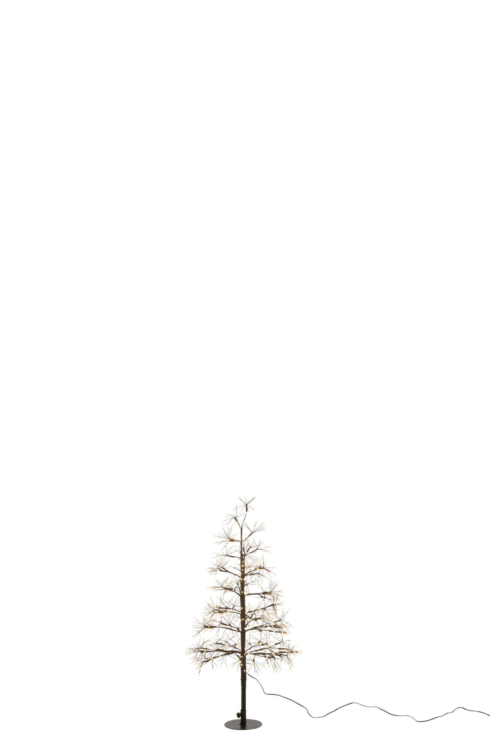 J-Line decoratie Boom - warm witte - ijzer - zwart - small - LED